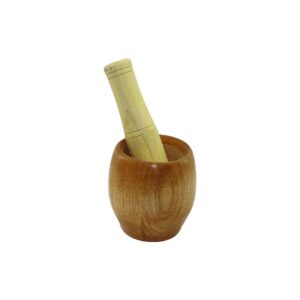AHŞAP BAMBU HAVAN SARIMSAK DÖVECEK Ç: 7CM--D: 5.8CM--Y: 8.5CM FİLELİ AMBALAJ (5286)