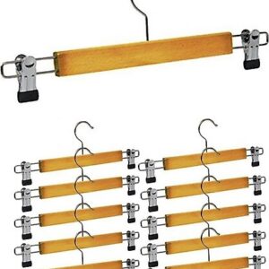 10 ADET AHŞAP METAL UÇLU PANTOLON VE ETEK ASKISI (5286)