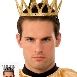 Altın Renk Çocuk ve Yetişkin Uyumlu Kral Tacı (5286)