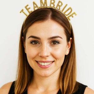 Altın Renk Team Bride Taç Plastik – Gelin ve Nedime Tacı (5286)