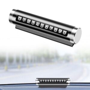 Alüminyum Kasa Siyah Renk Çevirmeli Araç Içi Telefon Numaratörü Park Oto Numaratörü (5286)