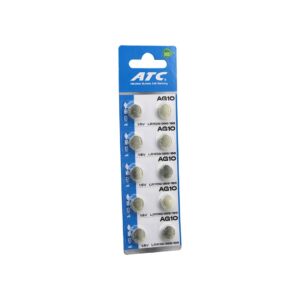 ATC ALKALİNE BUTTON BATTERY AG10 LR-1130/389/189 DÜĞME PİL ALKALİN 1.5V 10LU KART (5286)