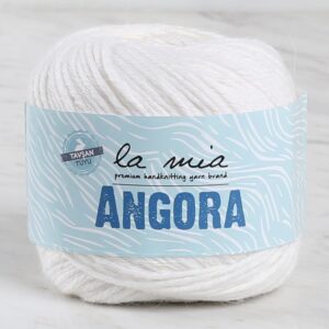La Mia Angora 50gr Beyaz El Örgü İpi - L001 - 33804