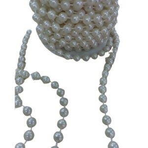 Sıralı Yuvarlak İnci En 1 cm Krem 10 Metre