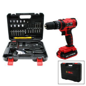 BANCO BN-5 F-136 STANLIY KIRMIZI 24W PROFESSIONAL ŞARJLI DARBELİ MATKAP SETİ ÇANTALI (5286)