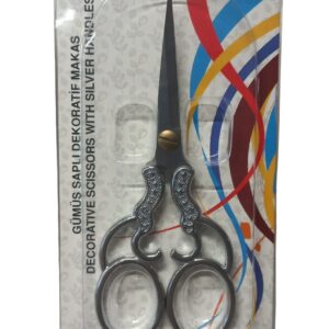 Nakış Makası Gümüş Saplı Dekoratif Makas YBL-075 Model 5