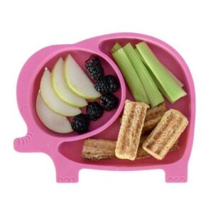 ANKAVERSE® Bebek ve Çocuk için Sevimli Fil Model Desenli Yemek Bebek Mama Kabı Bölmeli Tabak