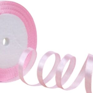 Saten Kurdele 2 cm 10 Metre Açık Pembe