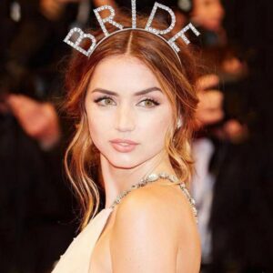 Bekarlığa Veda Mega Boy Kristal Taşlı Gümüş Bride Taç Gelin Tacı 20X21 cm (5286)