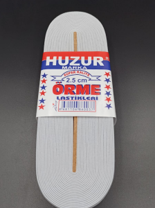 BEYAZ - 2.5CM PAÇA LASTİK GENİŞ 10MT. (5286)