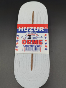 BEYAZ - 3CM PAÇA LASTİK YASSI GENİŞ 10MT. (5286)