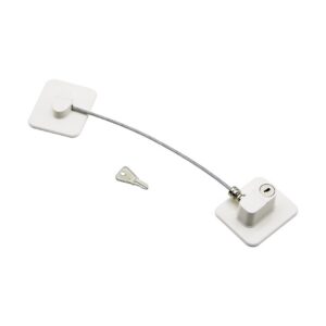 BEYAZ PLAKA HALATLI EMNİYET KİLİT 5X6CM YAPIŞKANLI MONTAJ=2PCS PLAKA HALAT=18.8CM (5286)