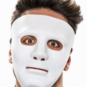 Beyaz Renk Hip Hop Anonim Jabbawockeez Dans Maskesi 18x19 cm (5286)