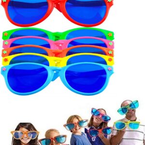 Büyük Parti Gözlüğü Rengarenk 12 Adet 27x9 cm (5286)