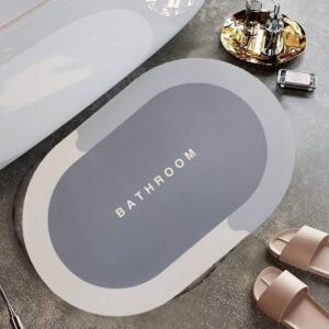 ANKAVERSE® Sihirli Süper Su Emici Kaymaz Tabanlı Oval Paspas 40*60 cm