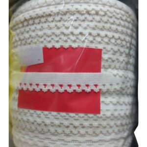 Çamaşır Lastiği Dantelli 1 cm 75 Metre 1 Top Beyaz 2. Model