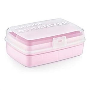 ANKAVERSE® 12 Bölmeli Çok Amaçlı Takı Toka Kutusu Dikiş Kutusu Kapaklı Organizer Kutusu Bölmeli Kutu