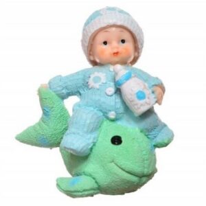 ANKAVERSE® Decotown Hediyelik Sevimli Mavi Bebek Biblo Polyester Süs Eşyası