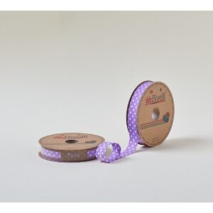Biye Büyük Puanlı Katlı A18 Mor 2 cm 25 Metre %65 Koton %35 Polyester