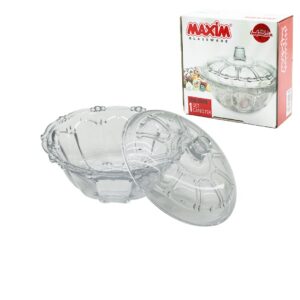 CAM ŞEKERLİK CAM KAPAKLI ÇAP: 13.5CM - Y: 5.2--9.5CM (5286)