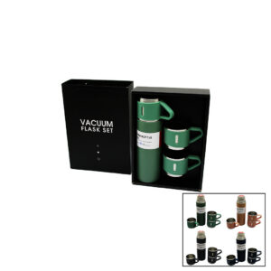 ÇANTALI 500ML 3 PARÇA BARDAKLI ÇELİK TERMOS SETİ (5286)