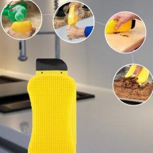 ANKAVERSE® Çok Fonksiyonlu Deterjan Hazneli Pratik Bulaşık Yıkama Fırçası