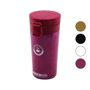 ÇELİK=18-8 METAL TERMOS KUPA BARDAK 300ML FİLTRELİ KULPSUZ BAS-AÇ KİLİTLİ KAPAK (5286)