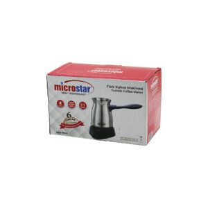 ÇELİK ELEKTRİKLİ CEZVE TÜRK KAHVE MAKİNESİ - 6 FİNCAN TAK-ÇIKAR KULP 400ML MSR-7600 (5286)
