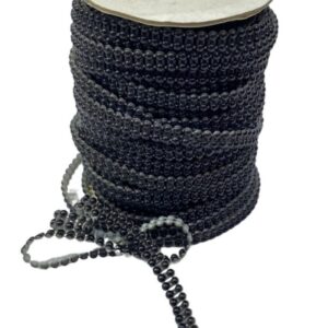 Dikilebilir Sıralı İnci En 1 cm Siyah 1 Metre