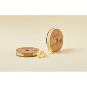 Biye Büyük Puanlı Katlı A14 Sarı 2 cm 25 Metre %65 Koton %35 Polyester