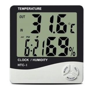 ANKAVERSE® Bebek Odası Masaüstü Dijital Termometre Nem Ölçer Higrometre Saat