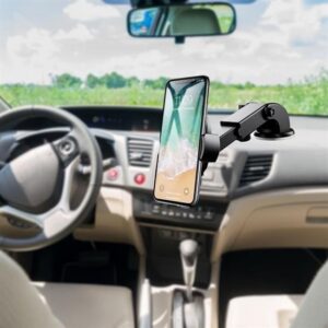 ANKAVERSE® 360 Derece Dönen Torpido Üstü Uzunluk Ayarlamalı Vantuzlu Teleskopik Araç Telefon Tutucu