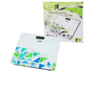 DESENLİ CAM TEMPERLİ DİJİTAL BASKÜL TERAZİ 180KG/100GRLCD EKRAN - SENSÖR (5286)