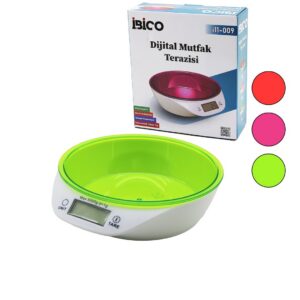 DİJİTAL - PİLLİ MUTFAK TERAZİ TARTI KASELİ - 5KG/1GR (5286)