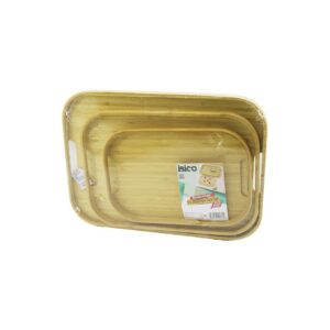 DİKDÖRTGEN - 3 BOY BAMBU AHŞAP TEPSİ SETİ 22X33--28X40--33X45CM (5286)