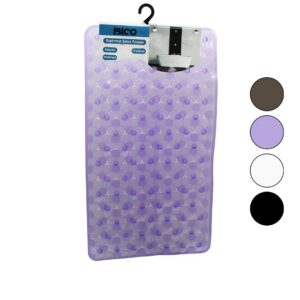 DİKDÖRTGEN - LÜX PVC PETEK DESEN - ŞEFFAF-BUZLU 98PCS VANTUZ KAYDIRMAZ BANYO - KÜVET PASPAS 37X68CM (5286)