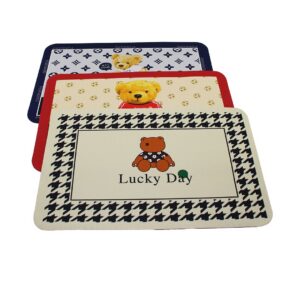 DİKDÖRTGEN SU EMİCİ - SİHİRLİ BANYO PASPASI RENKLİ DESENLİ - RESİMLİ ELASTİK 57 X 37.5CM (5286)