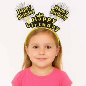 Doğum Günü Kutlaması İçin Sarı Taç – Işıltılı Yazılı Parti Tacı (5286)