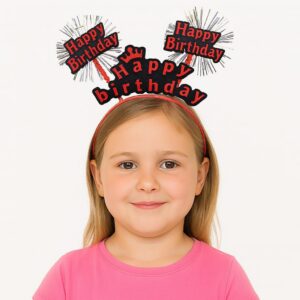 Doğum Günü Kutlaması İçin Kırmızı Taç – Işıltılı Yazılı Parti Tacı (5286)