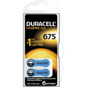 DURACELL 675 İŞİTME CİHAZ KULAK PİLİ 6 PARÇA  1 KUTU (5286)