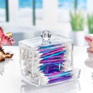 ANKAVERSE® Şeffaf Kapaklı Kulak Temizleme Çubuğu Organizatörü Saklama Kutusu