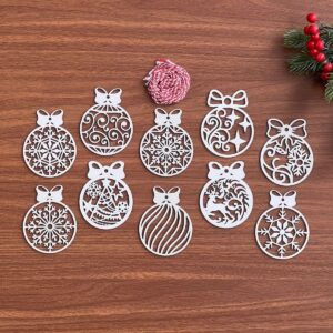 ANKAVERSE® 10 Parça Kırmızı Beyaz İpli Fiyonk Model Ahşap Yılbaşı Ağaç Süsü