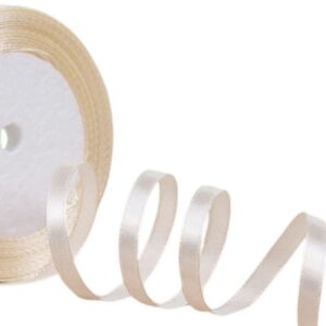 Saten Kurdele 3 mm Krem 70 Metre