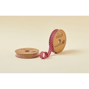 Biye Büyük Puanlı Katlı A11 Bordo 2 cm 25 Metre %65 Koton %35 Polyester