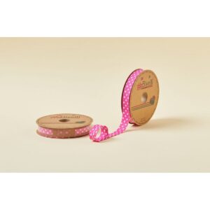 Biye Büyük Puanlı Katlı A21 Fuşya 2 cm 25 Metre %65 Koton %35 Polyester