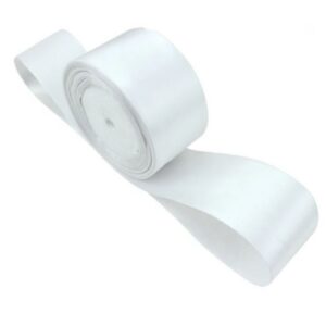 Saten Kurdele 6 cm Beyaz 1 Metre