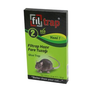 FİLTRAP  2PCS  HAZIR FARE TUZAK  PLASTİK LEVHA=YAPIŞKANLI   11 X19.8CM   2 X 25GR (5286)