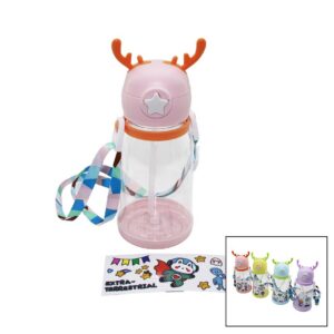 GEYİK MODELİ PİPETLİ ÇOCUK MATARA SULUK ASKI İPLİ (5286)