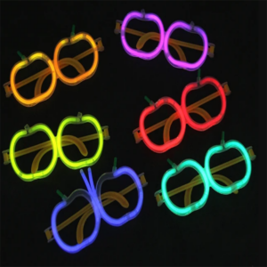Glow Stick Elma Gözlük - Glow Partisi Gözlüğü - Glow Stick Gözlük 12 Adet (5286)