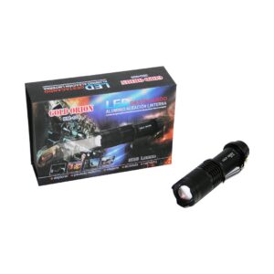 GOLD ORION KM-106 ZOOMLU EL FENERİ FİŞLİ PİL ŞARJ CİHAZLI SİYAH METAL KASA 12.5CM 3000 LUMEN (5286)